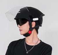Casque de moto ABS demi-face à double visière, déverrouillage rapide, unisexe, pour adultes, pour motocross