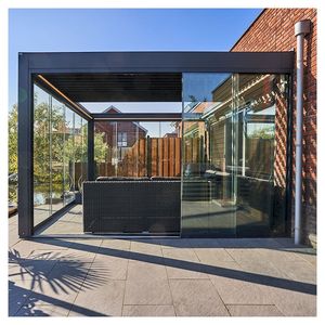 Pérgola de Lujo con Techo de Láminas, Pérgola Eléctrica con Láminas Ajustables <span class=keywords><strong>para</strong></span> Penthouse - Product Image 6