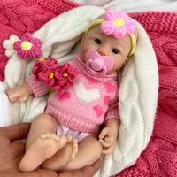 Poupée Reborn en silicone de 12 pouces, corps pulpeux, avec cheveux implantés, poupée compagnon pour enfants