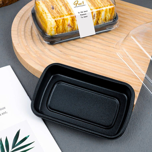 Emballage de cuisson transparent de qualité alimentaire jetable personnalisé Boîte d'emballage rectangulaire en plastique Conteneur à gâteau - Product Image 3