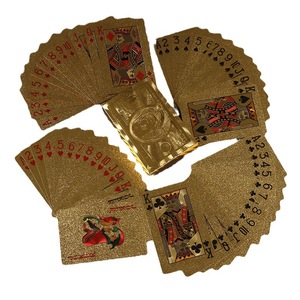 Texas Landlord Gold Landlord Jeux de table de <span class=keywords><strong>poker</strong></span> étanches en PET avec feuille d'or et d'argent - Product Image 1
