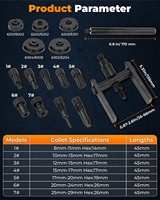 Kit de 16 pièces pour l'extraction et l'installation de roulements, extracteur et presse-roulements, outil de pose de joints, 5 adaptateurs de roulements