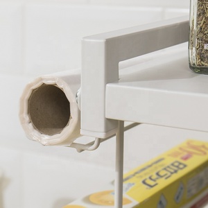 Rak dapur 2 tingkat dapat diperpanjang, rak dapur tugas berat dengan kait, dudukan <span class=keywords><strong>Microwave</strong></span>, pengatur dapur - Product Image 6