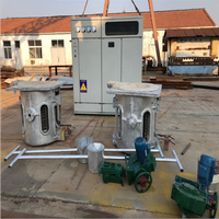 Furos de fundição de indução para derreter material de metal forno de aquecimento de frequência média na máquina de fundição