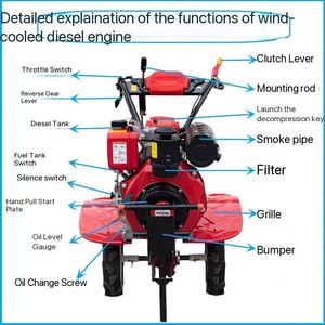 Powerful Two-wheel Drive 9HP Gasoline Micro Tiller for Soil <b>Cultivation</b> and Land Preparation - Product Image 6