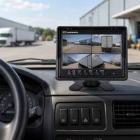 Système de caméra de recul Wi-Fi 6 FHSS 4 voies avec écran 7,0 pouces, vision nocturne étanche 12-24V pour engins de construction et logistique