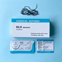 Sutures vétérinaires en soie tressée stériles de qualité professionnelle pour chiens et animaux de grande taille, avec une résistance à la traction supérieure