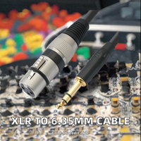 Dajiang en Stock XLR à 6.35mm/6.5mm câble Audio tressé plaqué or pour amplificateur Console de mixage caméra Piano haut-parleur adaptateur