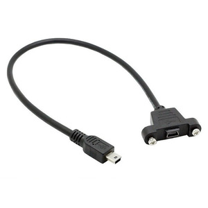 <b>Mini</b> <b>USB</b> <b>To</b> <b>USB</b> Extension Cable <b>Mini</b> 5P Male <b>To</b> Female With Screw Mounting - Product Image 4