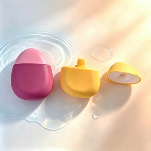 Nuevo Diseño, Botella Portátil para Protector Solar de 30g 50g, Forma Ovalada, Mini Envase de Plástico Vacío para Loción de Protección Solar, Venta al Por Mayor, OEM, ODM - Product Image 1