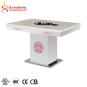 Custom Commercial <strong>Indoor</strong> Stainless Steel Marble Top Electric Smokeless Barbecue <strong>Table</strong> Restaurant <strong>Korean</strong> <strong>Bbq</strong> Grill <strong>Table</strong> - Product Image 4