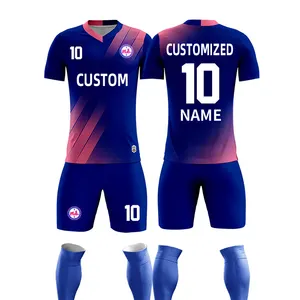 Custom Logo Soccer Uniforms Sets Sports Wear Blank Soccer Jersey Team Training Jersey Football Kits Full Set Soccer Kit