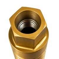 Broca de diamante soldada en seco de venta directa de fábrica, vástago hexagonal, para perforación profunda en hormigón, ladrillo y mampostería, tamaño personalizado, color dorado