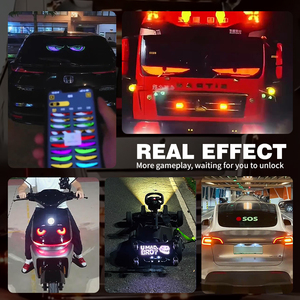 Autocollant numérique électronique ultra-fin, matrice d'yeux pliable, film LED fin clignotant, éclairage pour yeux de démon de voiture - Product Image 5