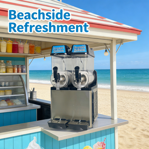 Máquina de Granizados Comercial Portátil de 2 Tanques, 220V, para Puestos de Comida Callejera y Exteriores - Product Image 1