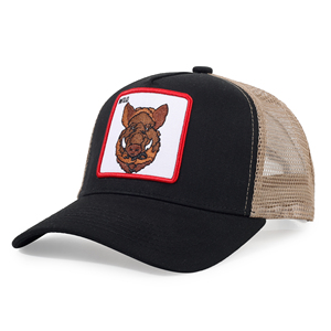 Venta al por mayor de fábrica: Diseña tu propia gorra de béisbol de 6 paneles con parche de animal y logotipo personalizado, gorra trucker de malla común, estilo deportivo urbano 3D - Product Image 3