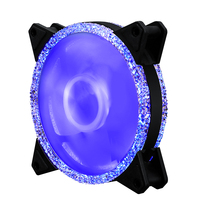 Ventilateurs de refroidissement pour boîtier d'ordinateur Crystal Diamond 120 mm, ventilateurs RGB pour processeur, alimentation, ventilateurs de refroidissement avec lumière LED pour boîtier de PC