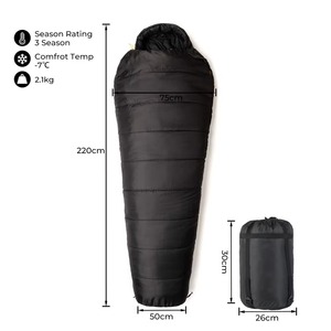 LLOYDBERG Sac de couchage pour le <span class=keywords><strong>camping</strong></span> en plein air, sac de couchage thermique, sac de couchage chaud et imperméable, sacs de couchage thermiques pour la randonnée - Product Image 2