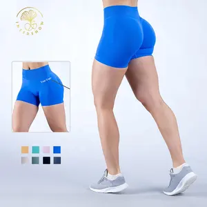 Wholesale White Blank Workout Athletic Active Wear Seamless Butt Lifting Sports Fitness Plus Size Women's Gym Yoga Shorts