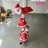 Décoration de Noël gonflable personnalisée suspendue, grand Père Noël gonflable commercial pour publicité extérieure et événements