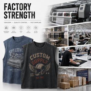 Canotta da <span class=keywords><strong>Uomo</strong></span> in Cotone 200GSM con Stampa Grafica Personalizzata, Lavaggio Acido, Vestibilità Ampia, Stile Vintage Streetwear, Senza Maniche, per Palestra e Fitness - Product Image 6