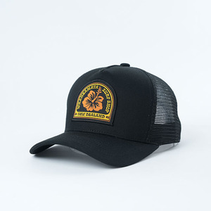 หมวกแก๊ปทรงทรัคเกอร์แบบสแนปแบ็คผ้าฝ้ายสไตล์วินเทจปักโลโก้แบบทอคุณภาพสูงสำหรับผู้ชายแบบ 5 แผง รับผลิตตามสั่งขายส่ง - Product Image 2