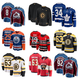 เสื้อเจอร์ซีย์สำหรับเล่นฮ็อกกี้น้ำแข็งเสื้อรักบี้พิมพ์ลายปักโลโก้ - Product Image 3