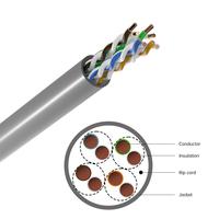 Cable de Red Ethernet BC/CCA Cat5e UTP con Cubierta de PVC RJ45, 8 Conductores para Uso en Comunicaciones y Centros de Datos