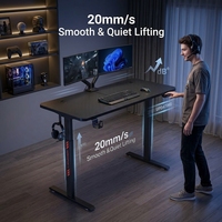 Bureau debout extensible en acier inoxydable AOR, design moderne pour le bureau et le gaming, plateau de qualité E0, facilement transportable, commande directe usine, protection contre la surchauffe
