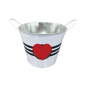 5L Kim Loại Mạ Kẽm Xô Nước Đá Thiếc Với Tay Cầm Bằng Gỗ Kim Loại Bia Xô Nước Đá Với Giá Nhà Máy - Product Image 4