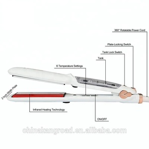 Cepillo eléctrico de Etiqueta Privada, plancha de pelo de vapor profesional, turmalina, plancha plana LED personalizada, 50W, UE, Reino Unido, AU, EE. UU. - Product Image 4