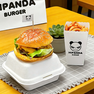 Cajas de Papel para Sushi y <span class=keywords><strong>Pollo</strong></span> Frito con Recubrimiento UV Biodegradable Personalizadas, Resistentes a la Grasa, para Comida Rápida, Hamburguesas y Comida para Llevar - Product Image 1