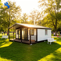 Maison conteneur modulaire de luxe préfabriquée et extensible de 20 pieds pour logement d'hôtes et bureau