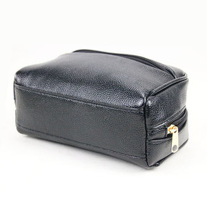 Custom Fashion Vegan Pu Leather Zipper Cosmetic Washbag for Men and Women OEM Brand From Guangdong - Product Image 2