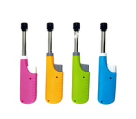 Nouvel Arrivage – Briquet Électronique Rétractable Style Américain en Plastique, au Butane, pour Barbecue, Cuisine et Camping, Rechargeable et Durable