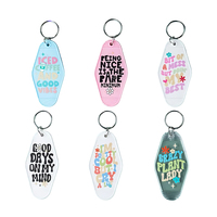 Porte-clés de motel d'hôtel avec impression vierge rétro vintage personnalisé Promotionnel Porte-clés de motel personnalisé avec porte-clés