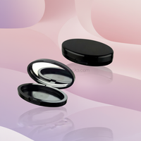 Boîtier compact en plastique ABS pour cosmétiques avec matériaux recyclés, couleur personnalisée, service OEM/ODM, étui vide pour fard à paupières et blush avec miroir