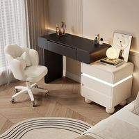 Meilleure vente populaire coiffeuse miroir rabattable en bois massif armoire-miroir-table de chambre coiffeuse rétractable intégrée