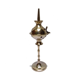 Brûleur d'encens en laiton charbon de bois fait à la main, support de brûleur d'encens Loban en métal avec support pour la décoration de la maison - Product Image 1