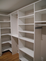 Armoire Walk-In en Forme de U Blanche avec Tiroirs