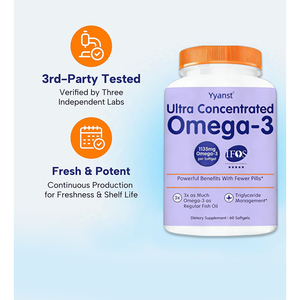 Aceite de Pescado Orgánico de Marca Propia Bajo en Azúcar, Omega-3 Natural para el Apoyo Cognitivo y Articular, Cápsulas Blandas de Alta Concentración - Product Image 5