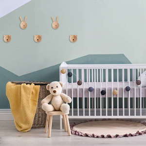 Móc Treo Tường Bằng Gỗ Hình Động Vật Hoạt Hình Cho Phòng Ngủ Trẻ Em Đa Năng Trang Trí Thân Thiện Với Môi Trường Mới - Product Image 1