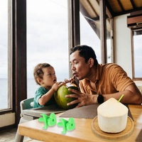 Gloway peralatan dapur alat terbuka lubang kelapa, pembuka lubang kelapa plastik