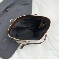 SAIDING 2026 Nuevo Bolso de Hombro Vintage con Letras para Otoño, Bolso de Mano de Alta Gama para Mujer, con Cierre, Capacidad Media/Grande, PU