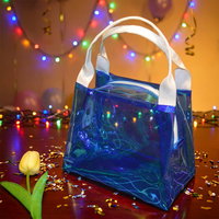 Tas Tote TPU PVC Pantai Musim Panas Warna-warni Holografik Transparan untuk Kehidupan Sehari-hari untuk Hadiah & Promosi Belanja