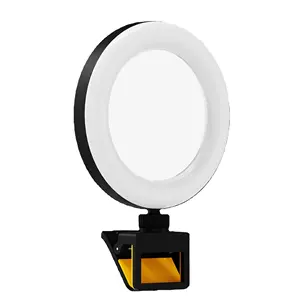 Portable Computer Cell phone Ring selfie Light LED avec trépied 3000k-5000K pour équipement d'éclairage de vidéoconférence