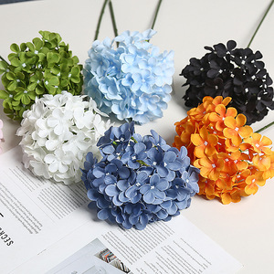 Fleur artificielle en soie Lichao, hydrangea à tige unique, pour décoration de mariage et de maison, accessoires, e-commerce transfrontalier - Product Image 4