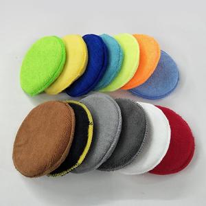Éponge de nettoyage ronde douce de 5 pouces de diamètre <span class=keywords><strong>avec</strong></span> poche pour les doigts, idéale pour le polissage et l'application de cire automobile, <span class=keywords><strong>tampon</strong></span> de décapage de cire. - Product Image 5