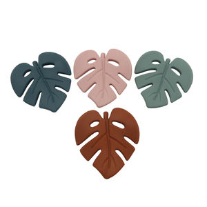 Mordedor para masticar para bebés, juguetes con forma <span class=keywords><strong>de</strong></span> hoja, Grado Alimenticio suave Natural, <span class=keywords><strong>silicona</strong></span> libre <span class=keywords><strong>de</strong></span> BPA, juguetes para bebés - Product Image 4