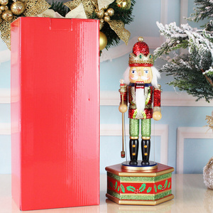 Haute qualité 36cm peint marionnette personne marionnette ornements de noël décorations de noël <span class=keywords><strong>casse</strong></span>-<span class=keywords><strong>noisette</strong></span> roi soldat boîte à musique - Product Image 4